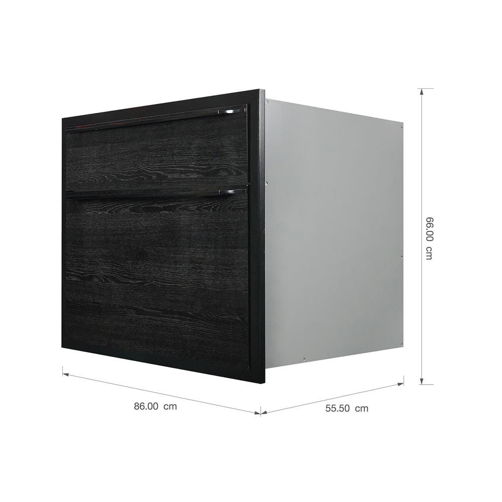 ตู้ลิ้นชัก KITZCHO LUCIDA 86x66 ซม. สี DARK OAK V.1