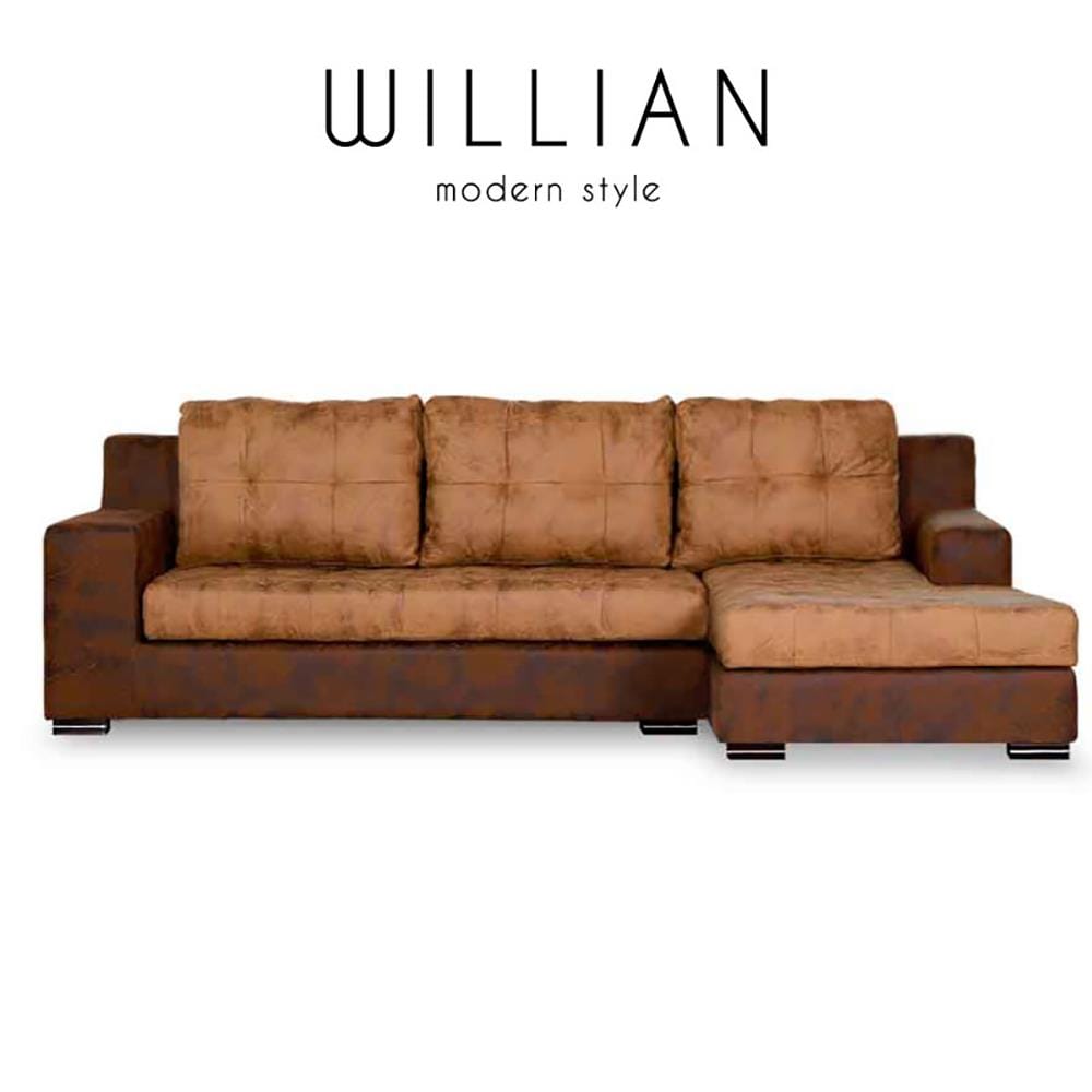 โซฟาเข้ามุมขวา AS FURNITURE WILLIAN LBWU12 สีน้ำตาล