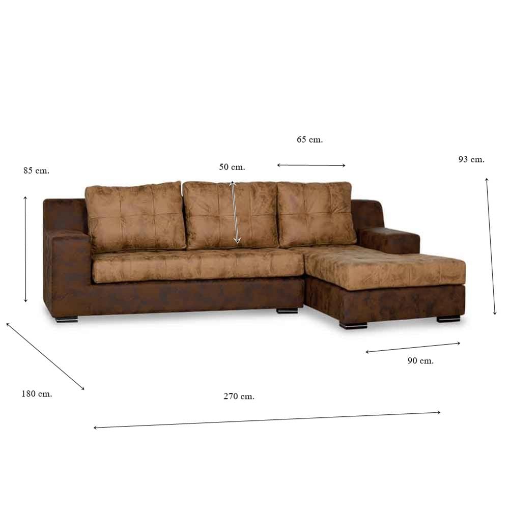 โซฟาเข้ามุมขวา AS FURNITURE WILLIAN LBWU12 สีน้ำตาล