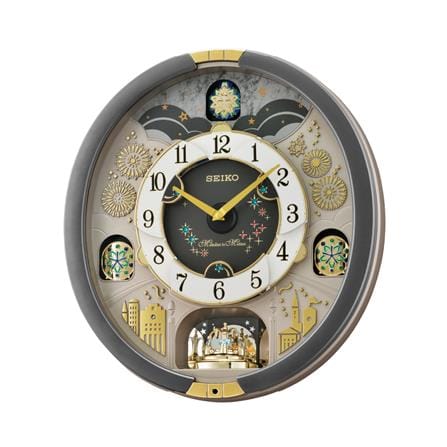 นาฬิกาแขวน SEIKO CLOCKS MELODY QXM385N 17.5X16 นิ้ว สีเทา_0