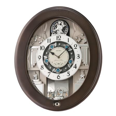 นาฬิกาแขวน SEIKO CLOCKS MELODY QXM389N 19X16 นิ้ว สีน้ำตาล_0