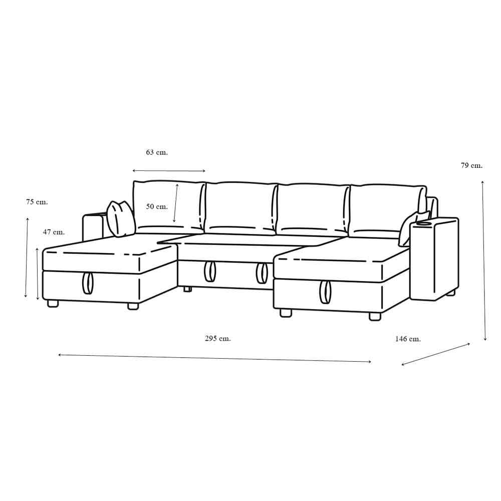 โซฟาเบด AS FURNITURE HYPER CGYU40 สีเทาเข้ม