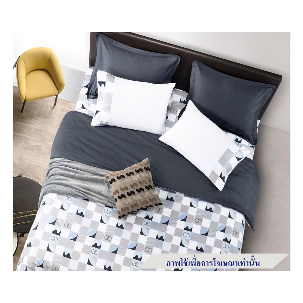 ชุดผ้าปูที่นอน 6 ฟุต 7 ชิ้น SANTAS COTTON USA REVEL