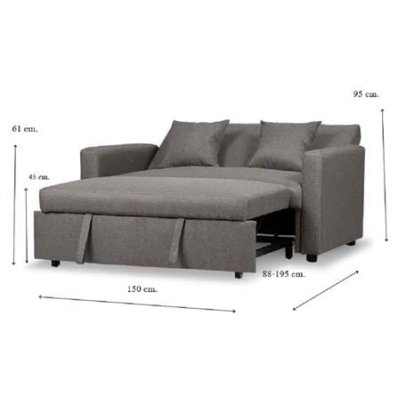 โซฟาเบด AS FURNITURE CHARMAINE CGYCA7 สีเทา_6