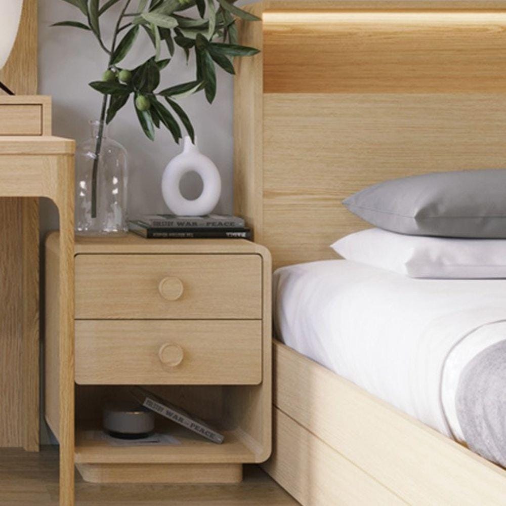 ตู้ข้างเตียง SB FURNITURE HAGI 45 ซม. สีไม้อ่อน