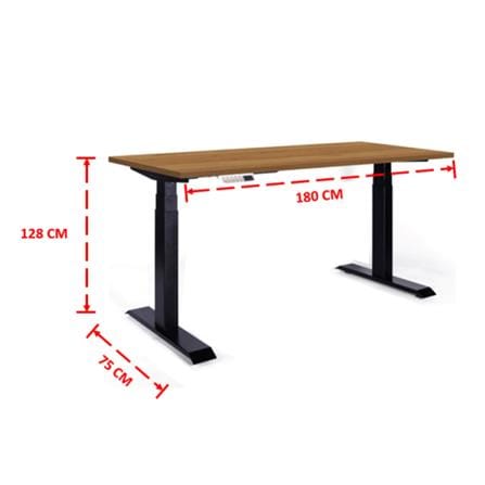 โต๊ะปรับระดับไฟฟ้า ERGOTREND SIT 2 STAND GEN4 180 ซม. สีคาปูชิโน/ดำ_2