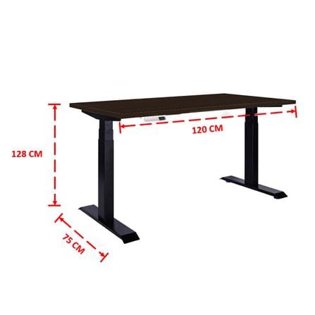 โต๊ะปรับระดับไฟฟ้า ERGOTREND SIT 2 STAND GEN4 120 ซม. สี TEAK/ดำ_2
