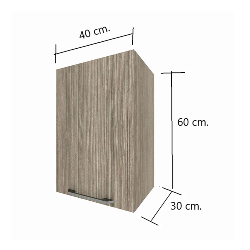 ตู้แขวนเดี่ยวเปิดขวา WPC PARAZZO ENZO 40x60 ซม. สีเอ็มไพร์โอ๊ก