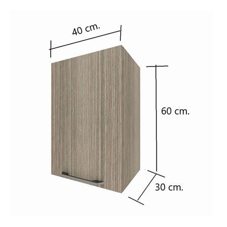 ตู้แขวนเดี่ยวเปิดขวา WPC PARAZZO ENZO 40x60 ซม. สีเอ็มไพร์โอ๊ก_3