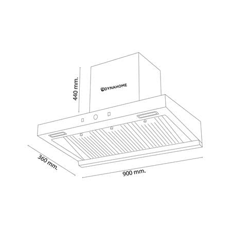 เครื่องดูดควันกระโจม DYNA HOME DH-403-9S 90 ซม._6