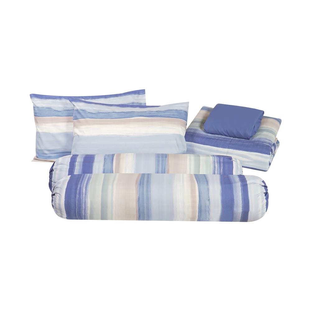 ชุดผ้าปูที่นอน 6 ฟุต 6 ชิ้น HOME LIVING STYLE CANVAS สี NAVY