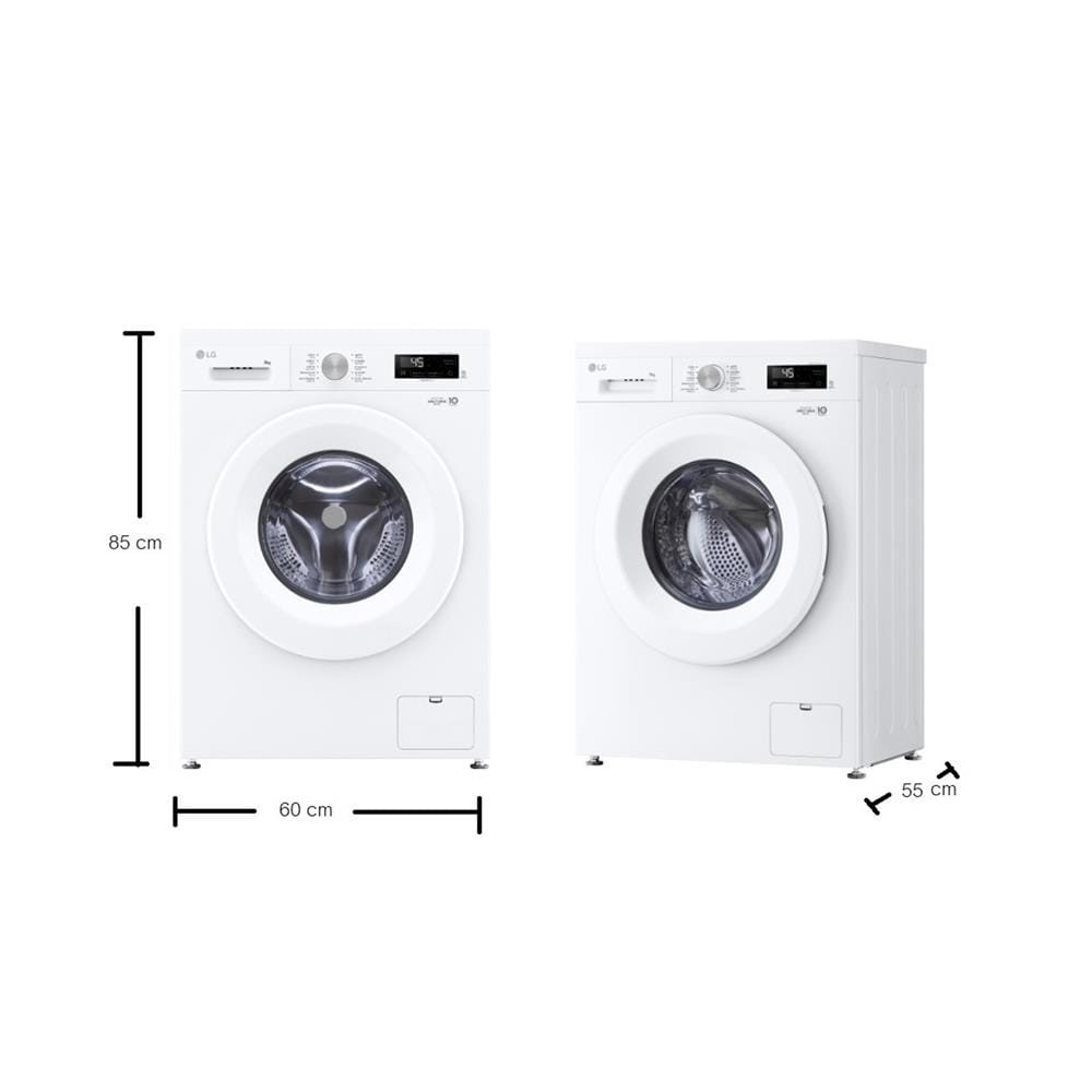 เครื่องซักผ้าฝาหน้า LG FB1208S6W 8 กก. 1200 RPM อินเวอร์เตอร์ สีขาว