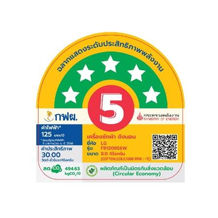 เครื่องซักผ้าฝาหน้า LG FB1208S6W 8 กก. 1200 RPM อินเวอร์เตอร์ สีขาว_6