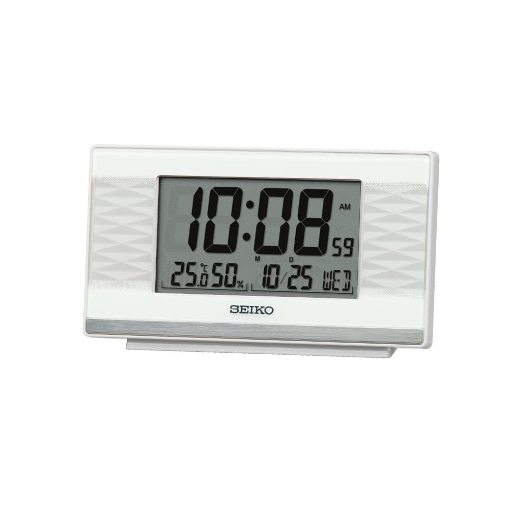 นาฬิกาดิจิทัล SEIKO CLOCKS QHL094W 3X5.3 นิ้ว สีขาว_1