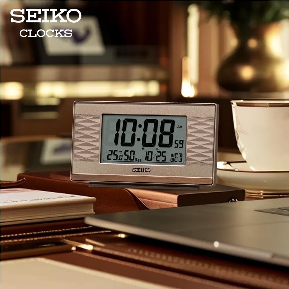 นาฬิกาดิจิทัล SEIKO CLOCKS QHL094P 3X5.3 นิ้ว สีโรสโกลด์