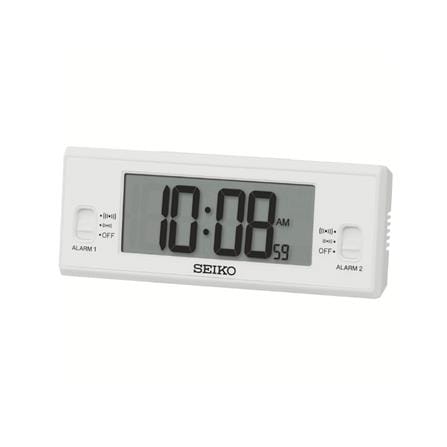 นาฬิกาดิจิทัล SEIKO CLOCKS QHL093W 1.9X5 นิ้ว สีขาว
