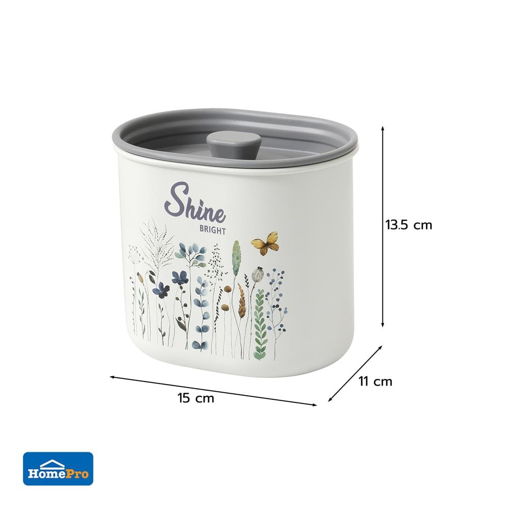 ขวดโหลเหลี่ยมฝาดึง KECH LIRIS 1.1 ลิตร สีเทา