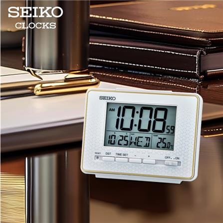 นาฬิกาดิจิทัล SEIKO CLOCKS QHL096W 3.6X5 นิ้ว สีขาว_4