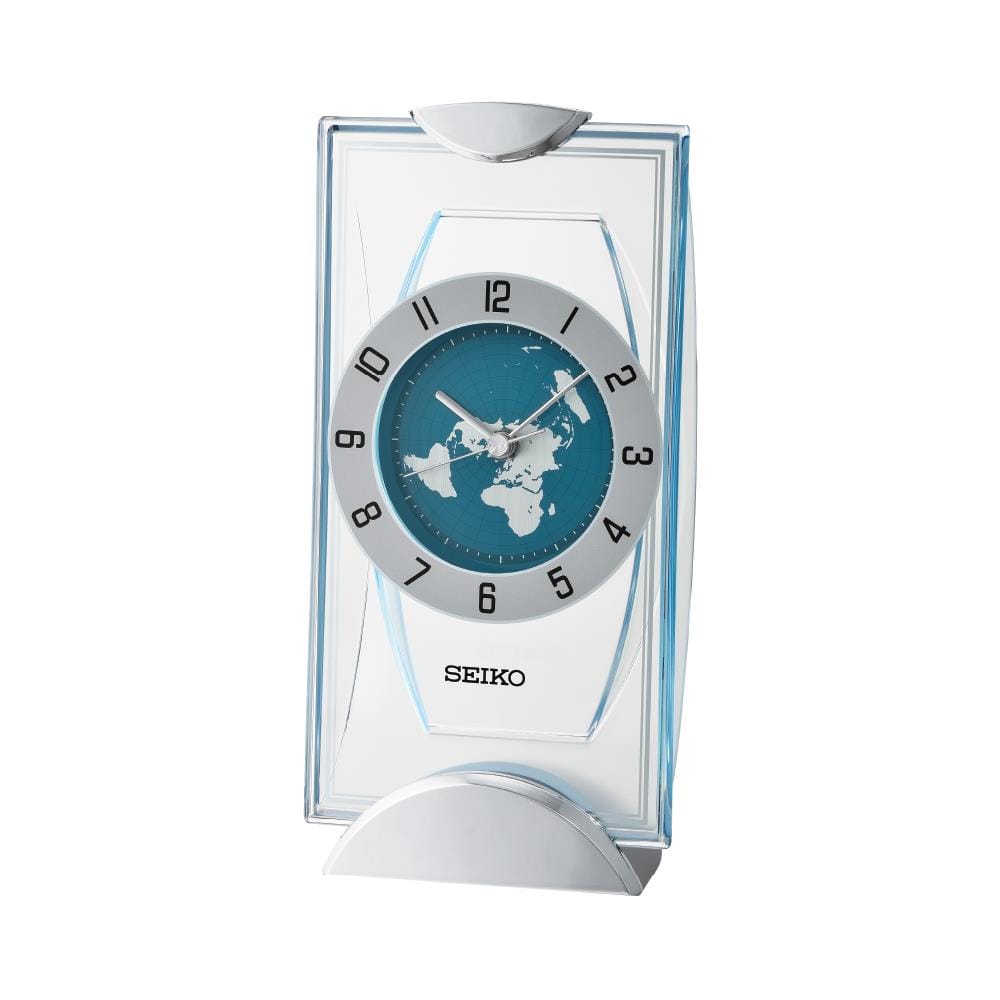 นาฬิกาตั้งโต๊ะ SEIKO CLOCKS QXG152S 4.7X9.5 นิ้ว สีเงิน