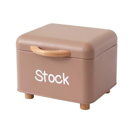 ขวดโหลเหลี่ยมฝาดึง KECH STOCK BOX 2 ลิตร สีน้ำตาล_2