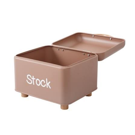 ขวดโหลเหลี่ยมฝาดึง KECH STOCK BOX 2 ลิตร สีน้ำตาล_3