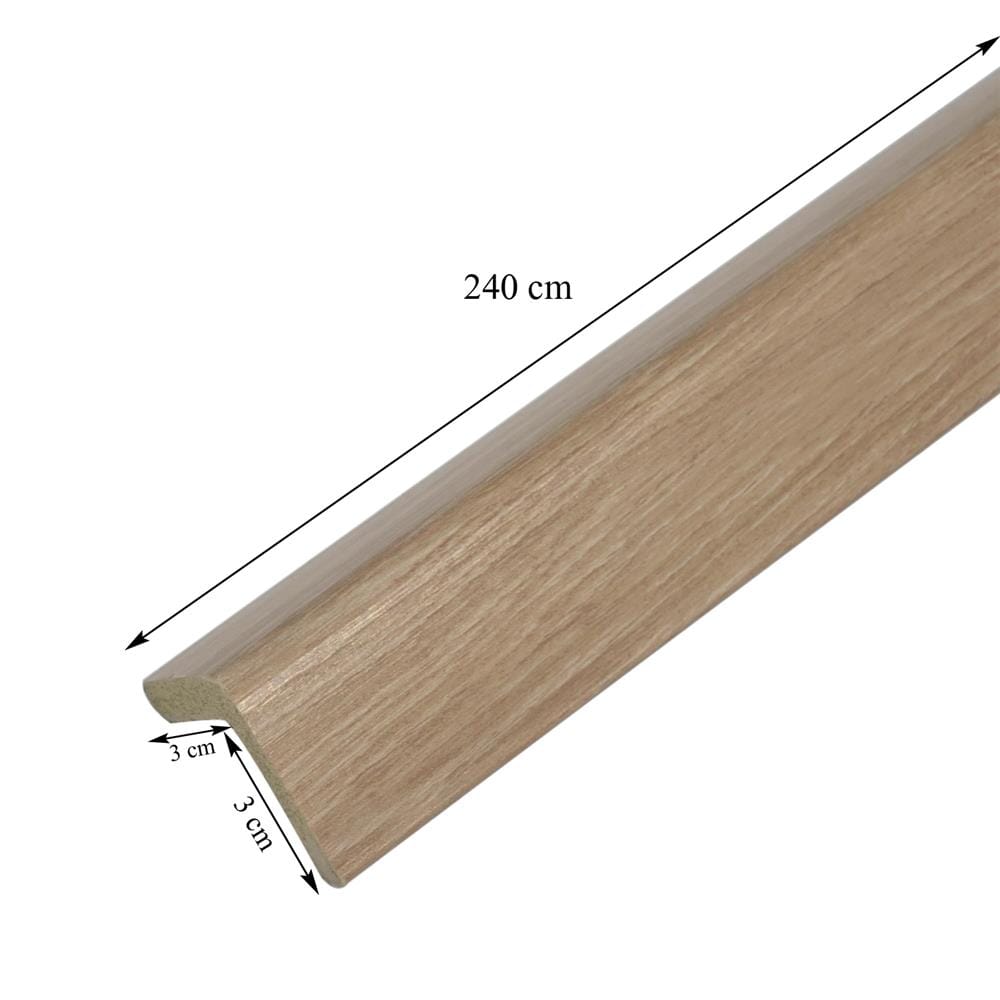 ตัวจบผนัง PS CROBERN JC77-711T 3X3X240 ซม. สีโอ๊ค