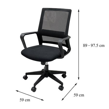 เก้าอี้สำนักงาน FURDINI HERO PLM-350 NET สีดำ_9