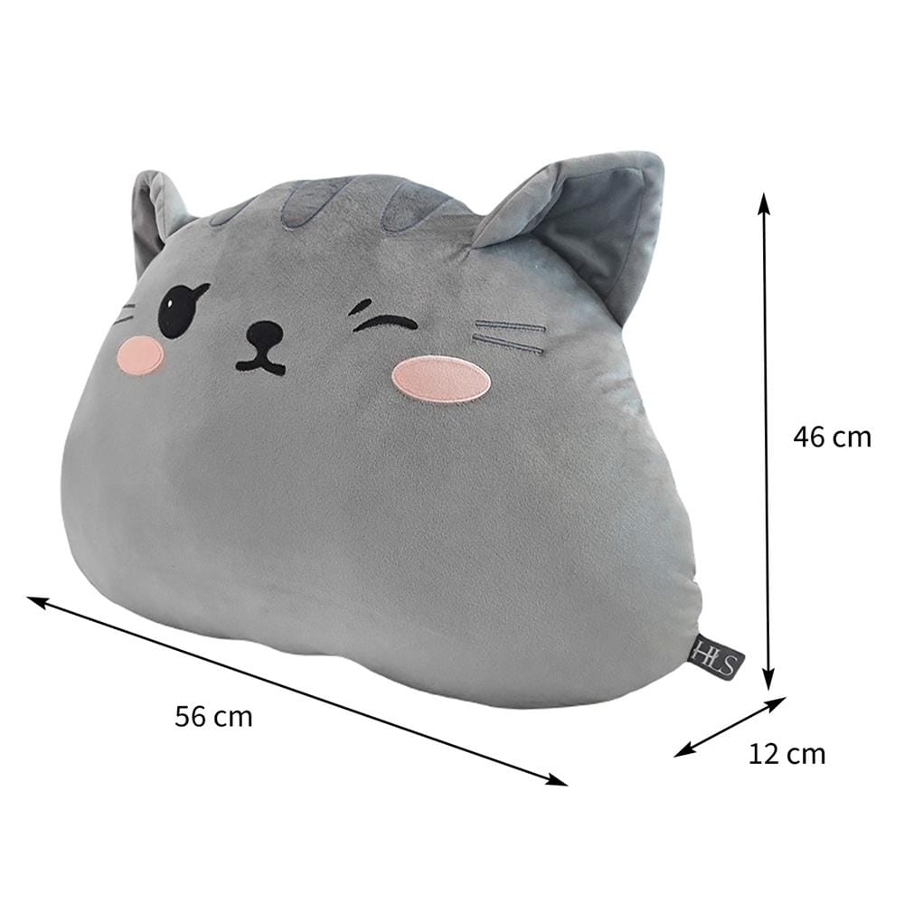 หมอนอิง HOME LIVING STYLE G-SALID CAT 18X22 นิ้ว สีเทา