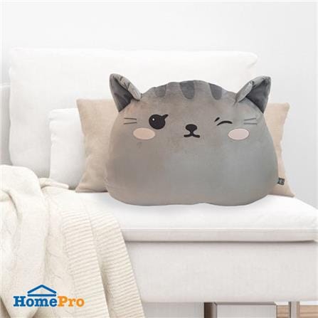 หมอนอิง HOME LIVING STYLE G-SALID CAT 18X22 นิ้ว สีเทา_3