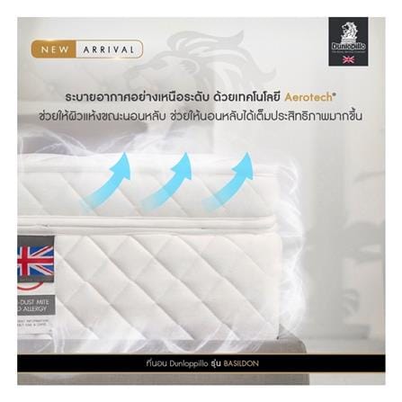 ที่นอนพ็อกเก็ตสปริง 3.5 ฟุต DUNLOPILLO รุ่น BASILDON พร้อมหมอนหนุน 1 ชิ้น_9