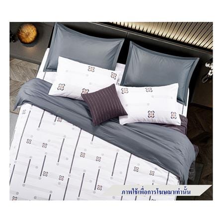 ชุดผ้าปูที่นอน 6 ฟุต 7 ชิ้น SANTAS COTTON USA สี HALCYON_0