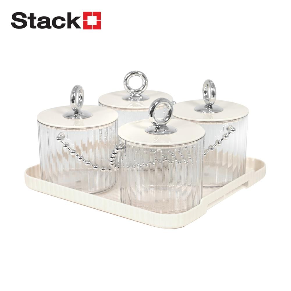 ชุดกล่องจัดเก็บ STACKO MUK 22.5X21X12 ซม. 4 ชิ้น สีใส_1