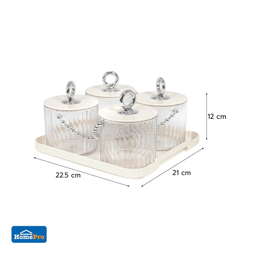 ชุดกล่องจัดเก็บ STACKO MUK 22.5X21X12 ซม. 4 ชิ้น สีใส
