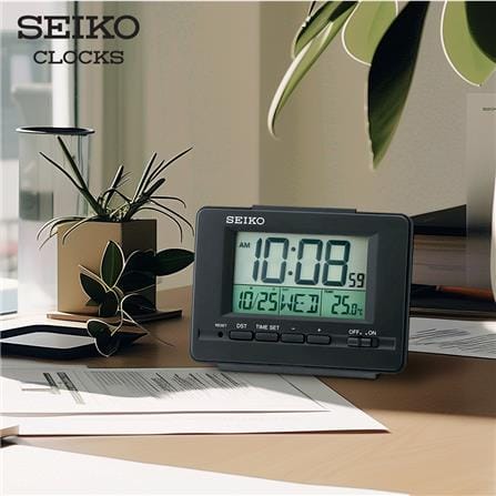 นาฬิกาดิจิทัล SEIKO CLOCKS QHL078K 4.8X3.7 นิ้ว สีดำ_1