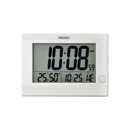 นาฬิกาดิจิทัล SEIKO CLOCKS QHL089W 8X6 นิ้ว สีขาว_0