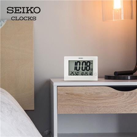 นาฬิกาดิจิทัล SEIKO CLOCKS QHL089W 8X6 นิ้ว สีขาว_1
