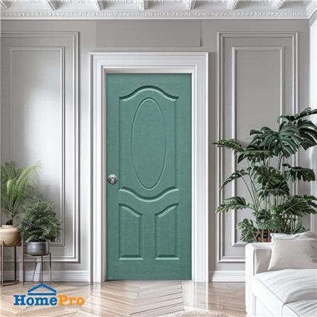 ประตูภายใน HMR AZLE 3MV1 ลูกฟัก 80X200 ซม. สีเขียว ไม่เจาะลูกบิด_2