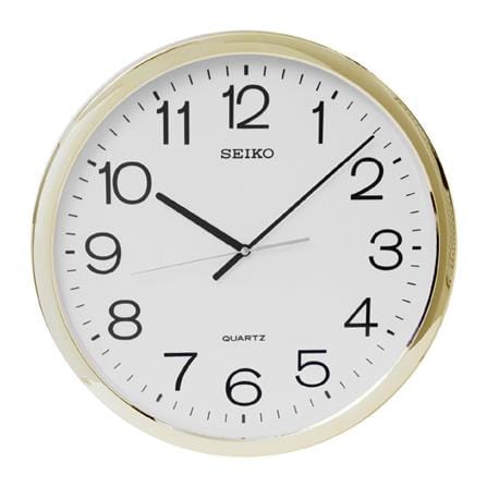 นาฬิกาแขวน SEIKO CLOCKS PQA041G 16 นิ้ว สีทอง_0