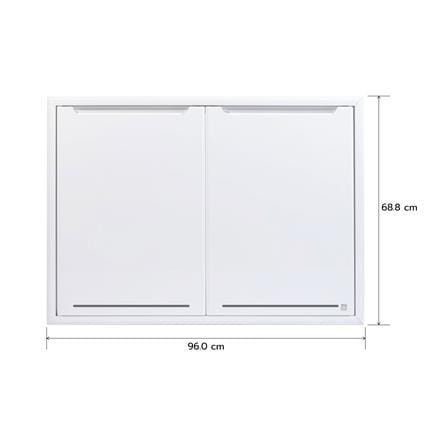 บานซิงค์คู่ KING PLAT-CURVE AIR 96x68.8 ซม. สีขาว_4