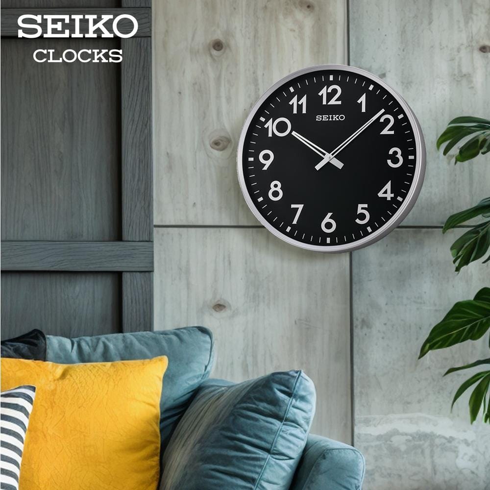 นาฬิกาแขวน SEIKO CLOCKS QXA560A 17 นิ้ว สีดำ