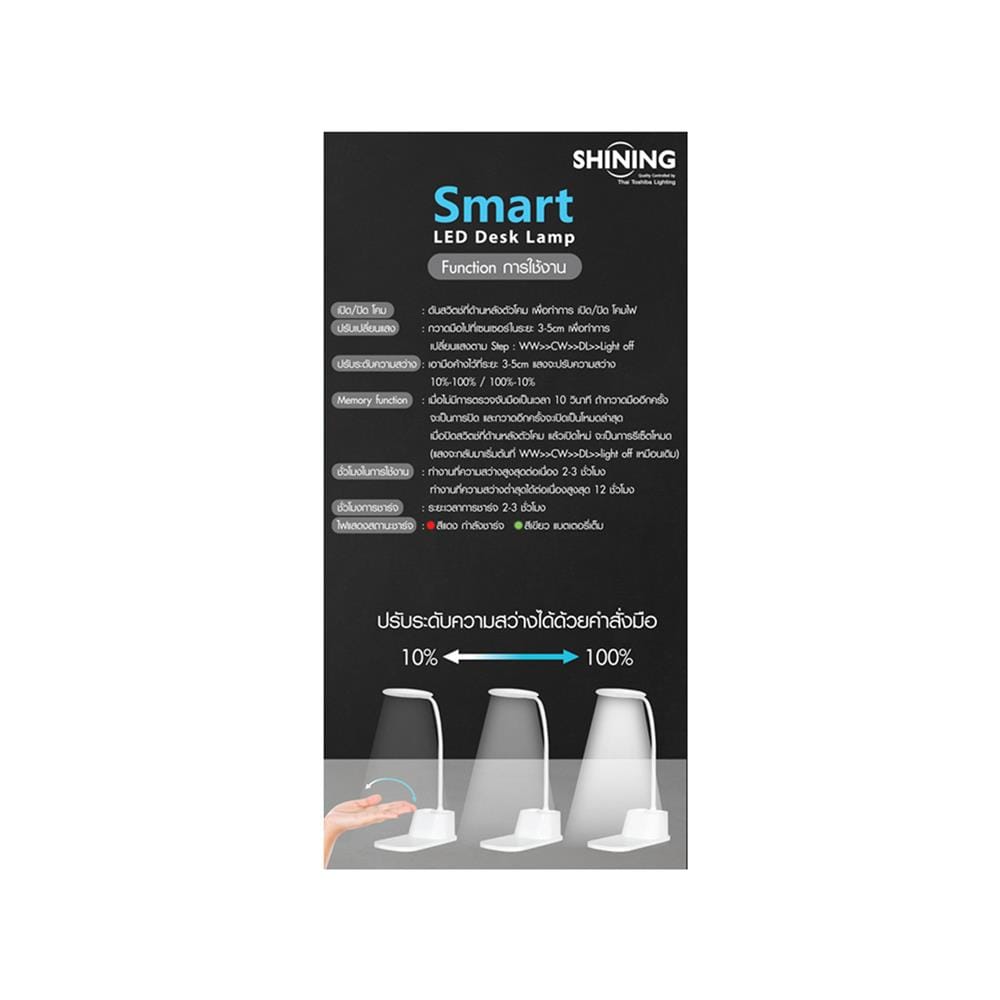 ไฟอ่านหนังสือ LED SHINING SMART 5 วัตต์ สีขาว