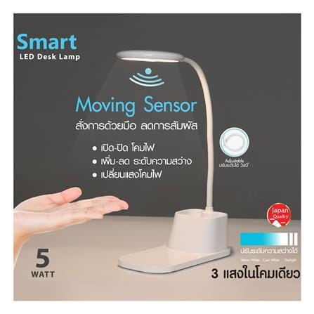ไฟอ่านหนังสือ LED SHINING SMART 5 วัตต์ สีขาว_5
