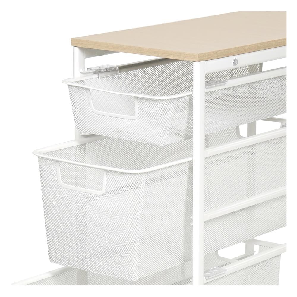 ชั้นลิ้นชัก 3 ชั้น พร้อม TOP ไม้ STACKO FLEXI 25.6x51.4x69.7 ซม. สีขาว