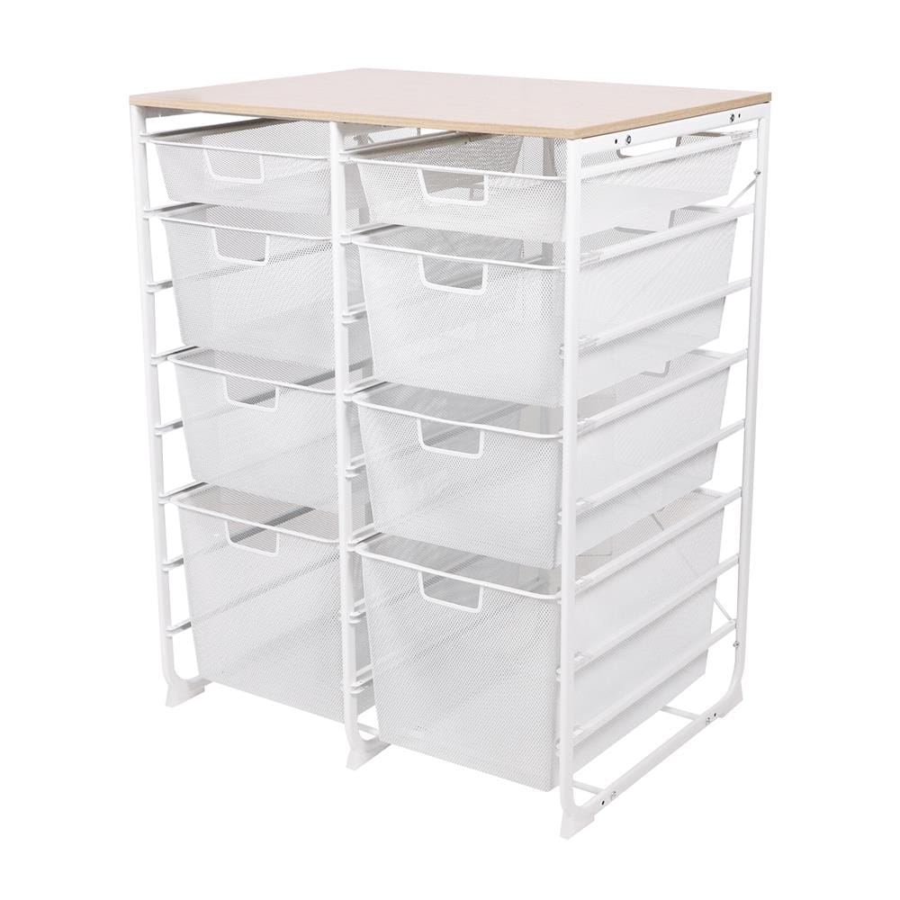 ชั้นลิ้นชัก 4 ชั้น พร้อม TOP ไม้ STACKO FLEXI 70.2x51.4x90 ซม. สีขาว_1