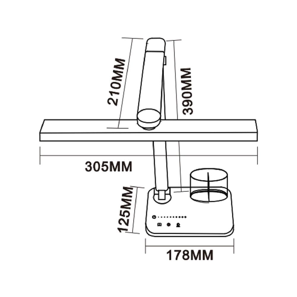ไฟอ่านหนังสือ LED CARINI MT602BK 5 วัตต์ สีดำ