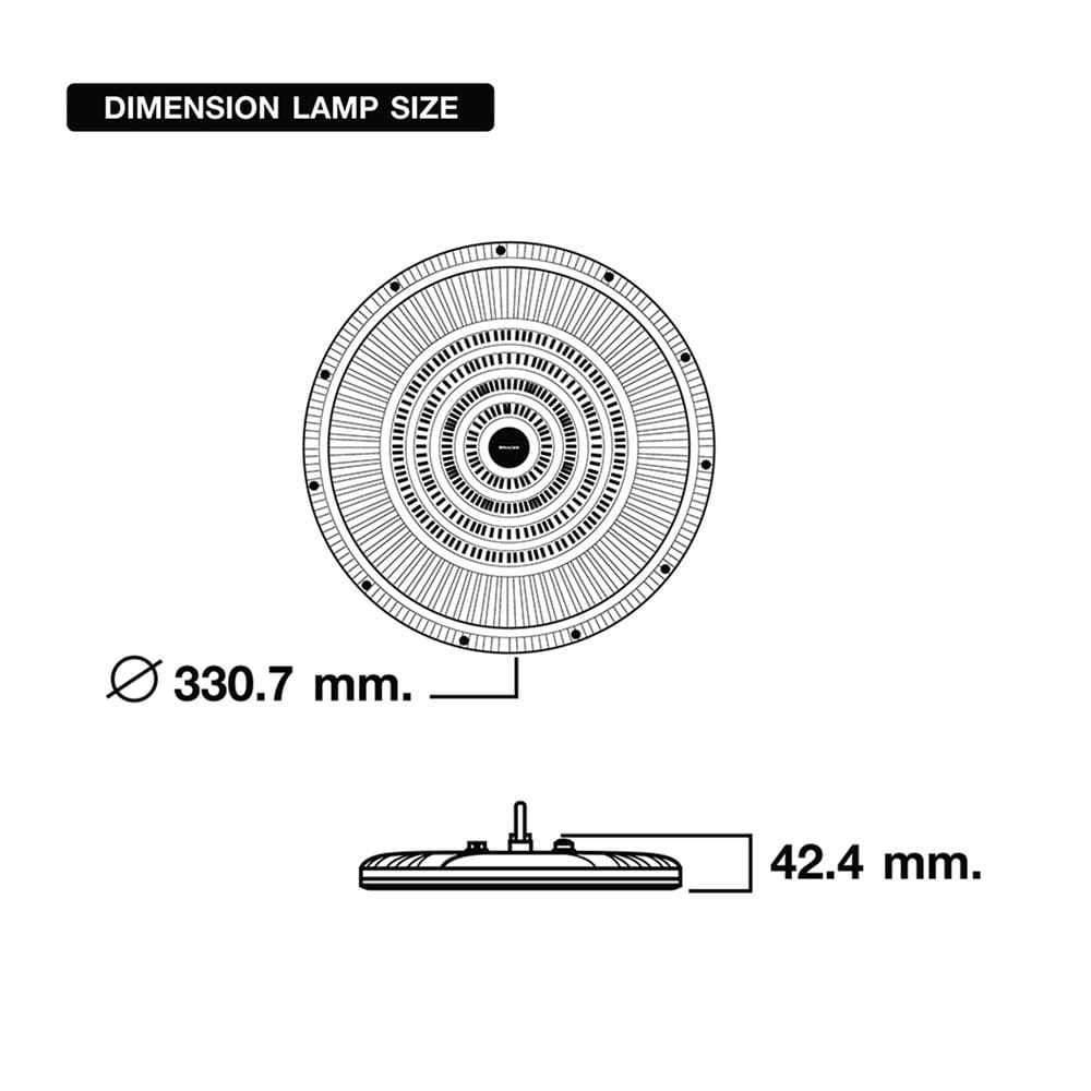 โคมไฮเบย์ LED RACER BRAVO 220 วัตต์ DAYLIGHT สีเทา