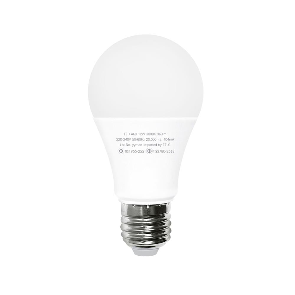 หลอด LED SHINING A60 12 วัตต์ WARM WHITE E27