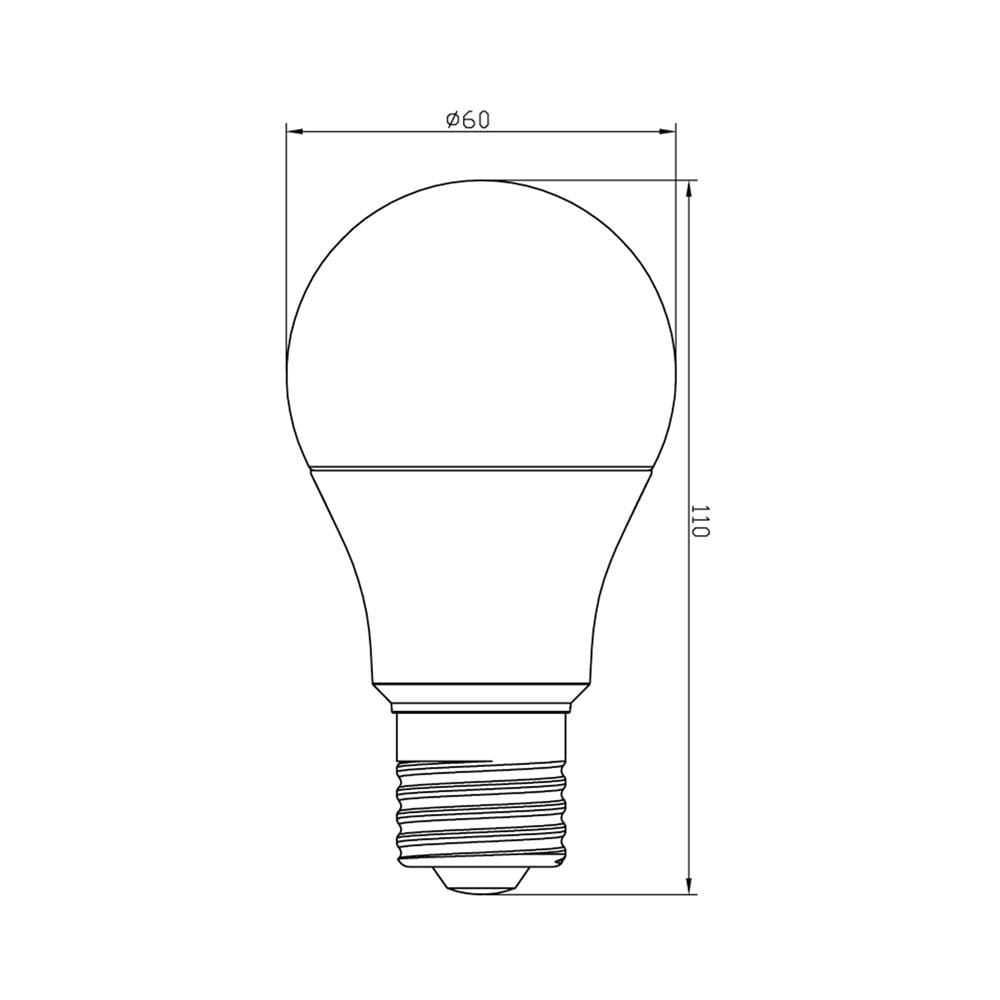 หลอด LED SHINING A60 12 วัตต์ WARM WHITE E27