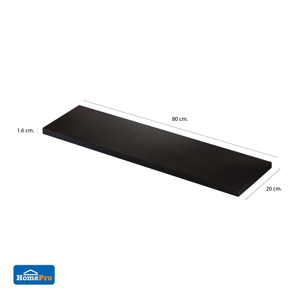 แผ่นชั้นไม้เมลามีน STACKO 80x20x1.6 ซม. สีโอ๊ค