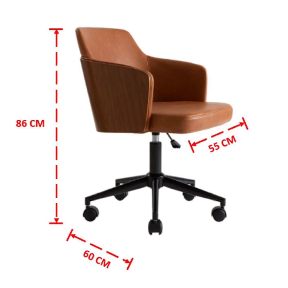 เก้าอี้สำนักงาน FURINTREND WALNUT สีน้ำตาล